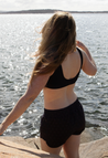 Swim Crop Top Ribbed - Black