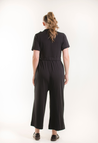 Maternity jumpsuit with nursing access - Black