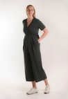 Maternity jumpsuit with nursing access - Deep Green