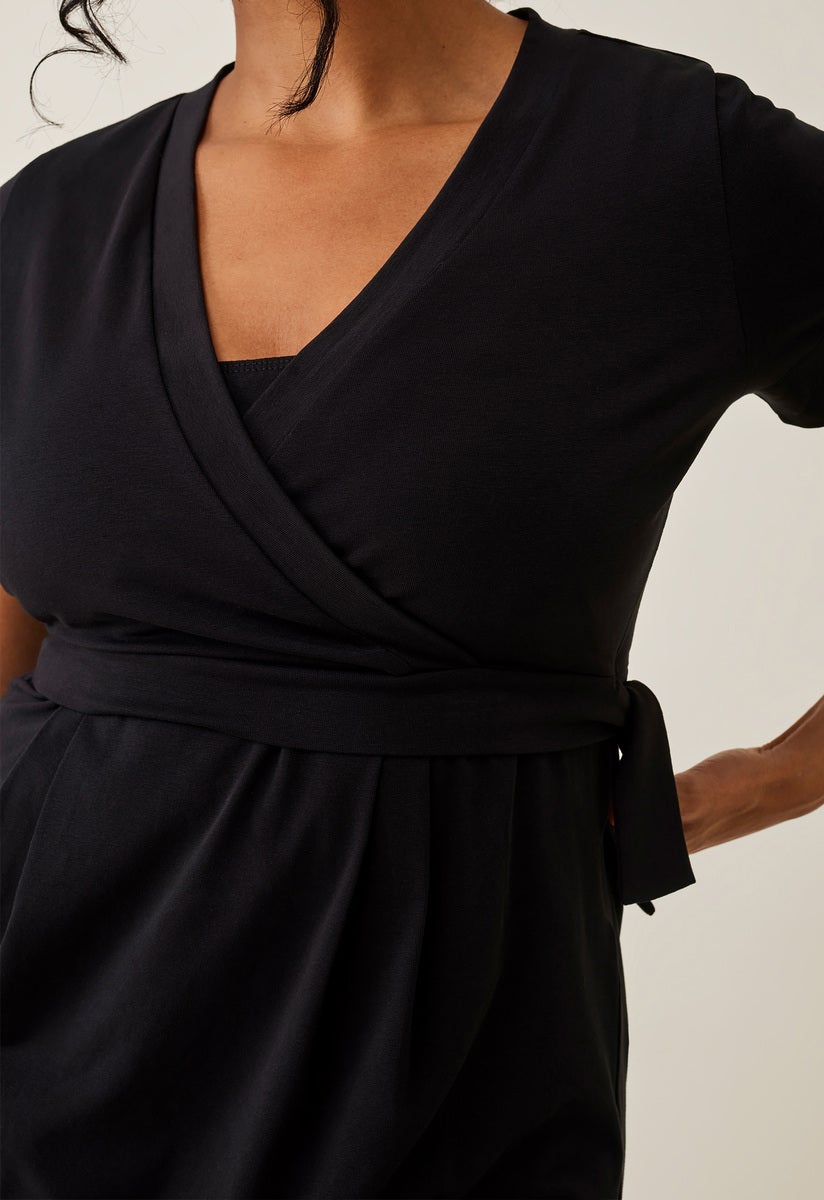 Nursing wrap top - Black