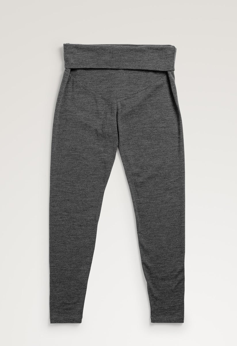 Maternity wool leggings - Grey Melange