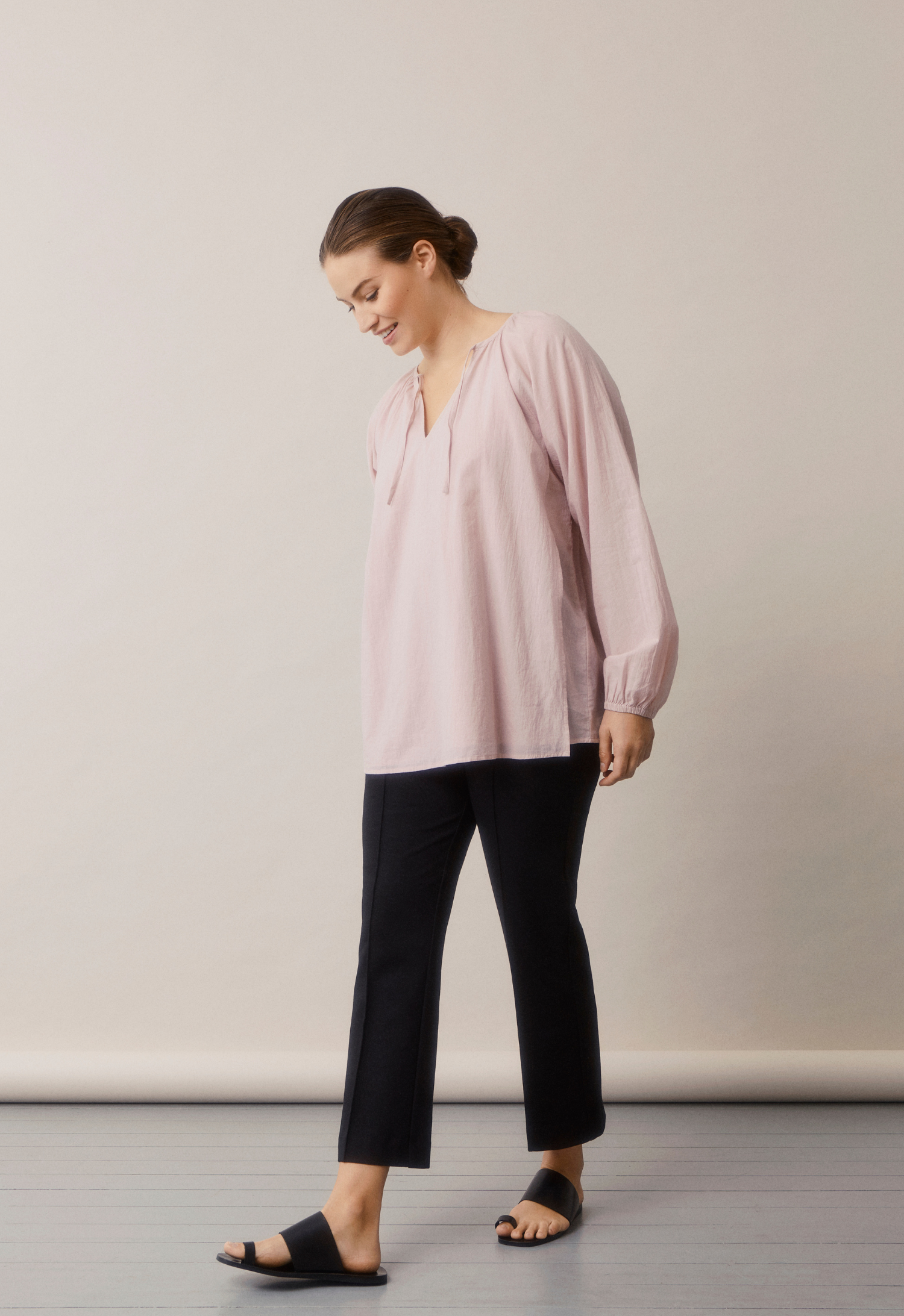 Poetess Blouse - Pebble