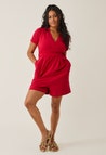 Maternity playsuit - French Red
