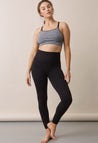 Seamless nursing sports bra - Dark Grey Melange