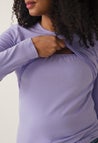 Long sleeve nursing top - Lilac