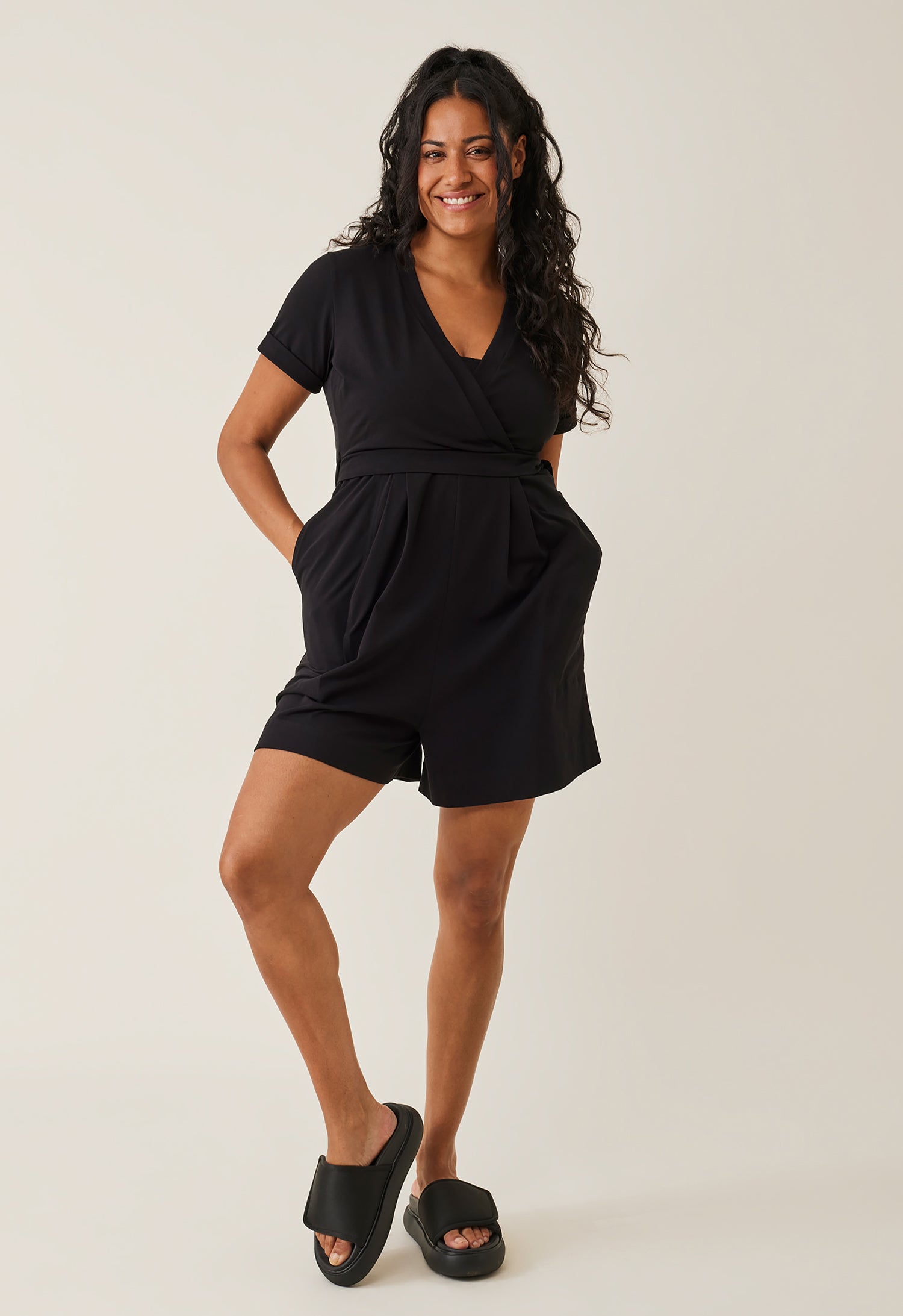 Maternity playsuit - Black