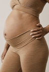 Maternity wool leggings - Brown Melange