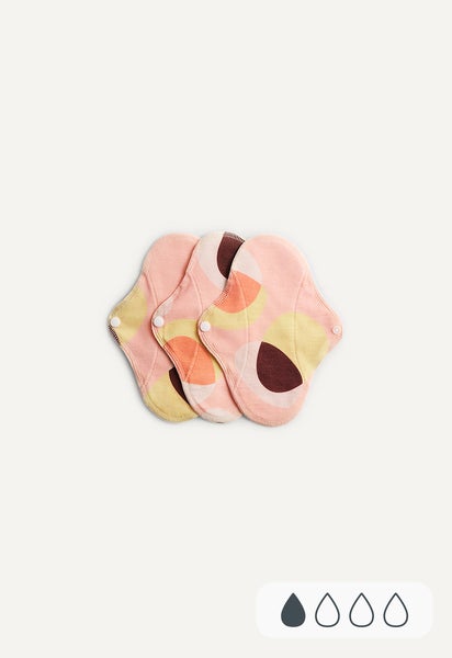 Reusable Panty Liners - Active - Pink Hoop