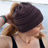 Beanie Hairdue - Brown - One-size